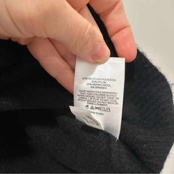 Express Rhinestone Bow Embellished Convertible Sweater Black Holiday New Years - Picture 9 of 15